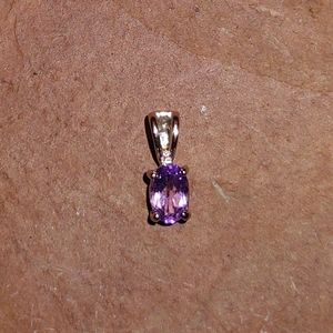 Amethyst set in Silver Pendant